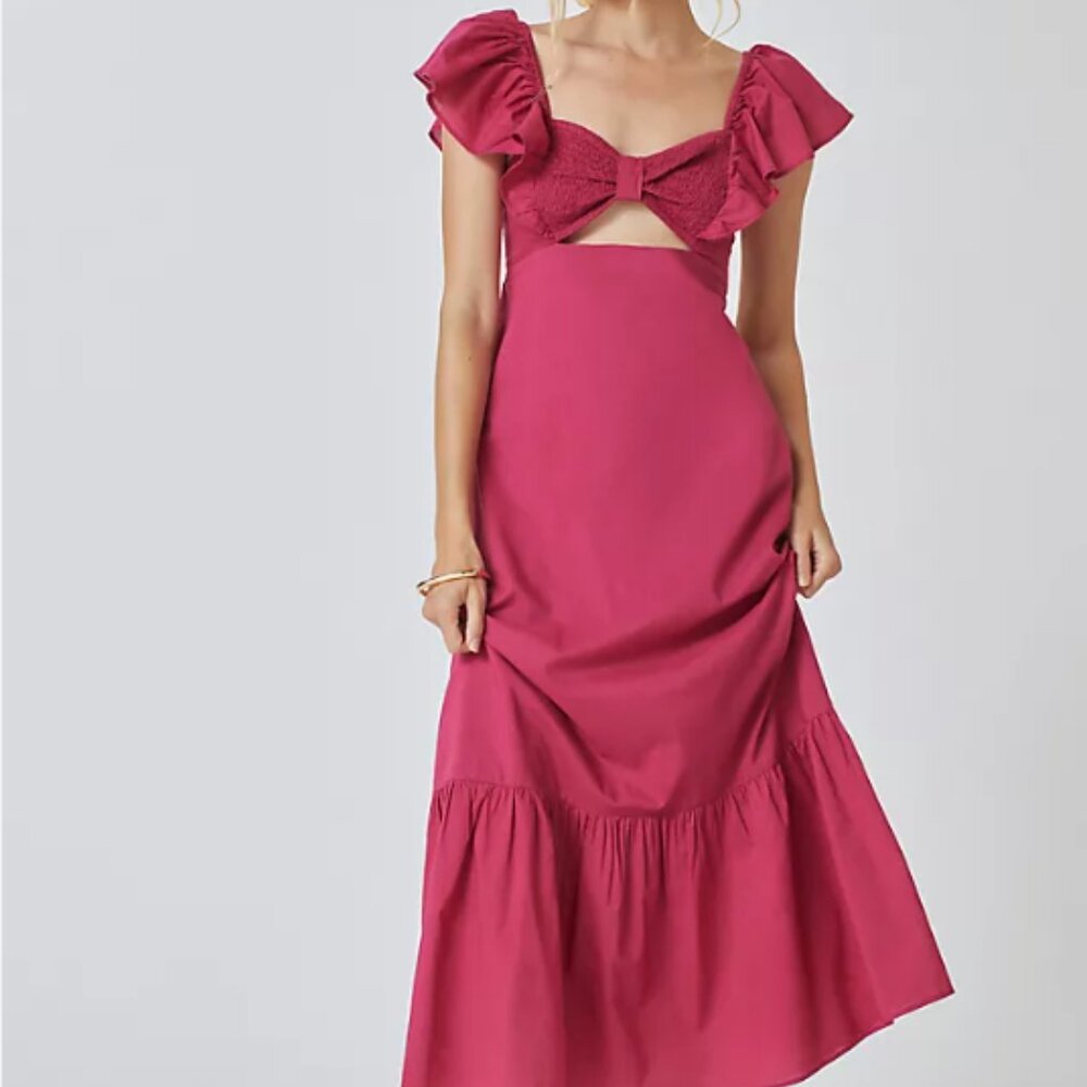 Anthropologie X Farm Rio Ruffle Midi Dress